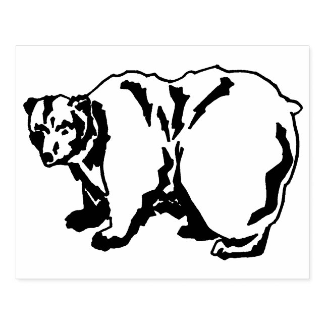 Sello De Caucho Ursus arctos grizzly bear (Impresión)