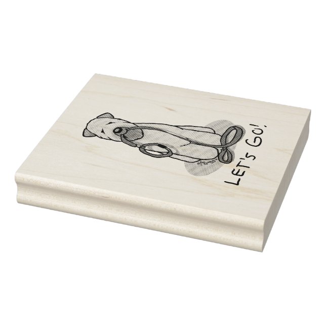 Sello De Caucho ¡Vamos! Walk Wheaten Terrier Dog (trigo 1b2) (Sello)