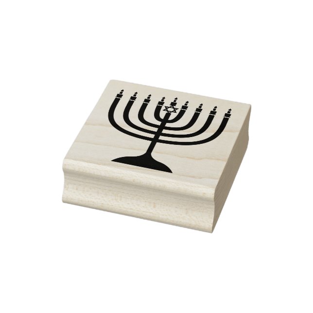 Sello De Caucho Velas de Hanukkah (Sello)