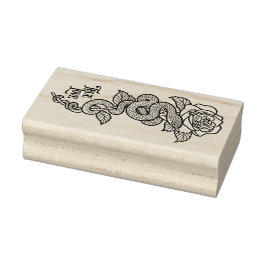 Sello De Caucho VERDADERA Serpiente de AMOR en Rosa