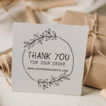 Verde elegante Gracias por su pedido