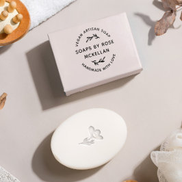 Sello De Caucho Verdor de mano dibujado a mano hecho a mano con am