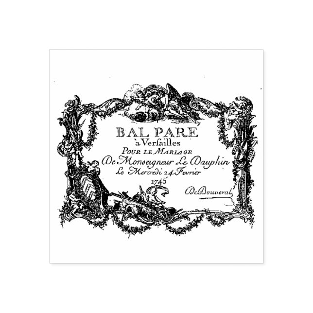 Sello De Caucho Versailles - Mariage boda - Wedding (Impresión)