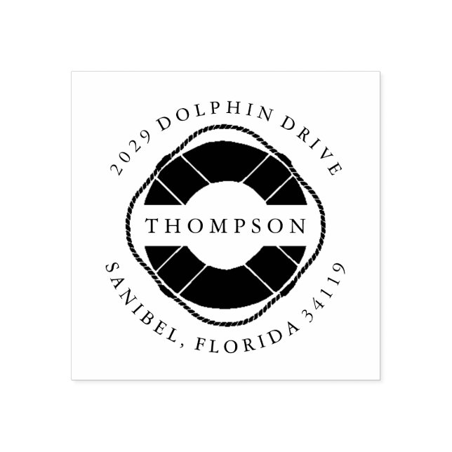 Sello De Caucho Vida en barco (Impresión)