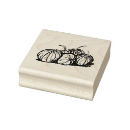 Sello De Caucho Vida residual de calabaza, dibujo original