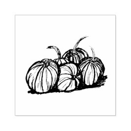 Sello De Caucho Vida residual de calabaza, dibujo original