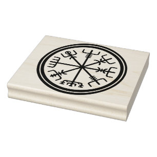 Sello De Caucho Viking Vegvisir Herramienta de estampado de diseño