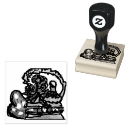 Sello De Caucho Vino y valentina rosa