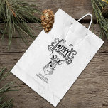 Sello De Caucho Vintage Deer Merry Christmas, Family Large<br><div class="desc">Este sello de goma de "Feliz Navidad" incluye un ciervo,  un mensaje y un nombre de familia personalizado.</div>