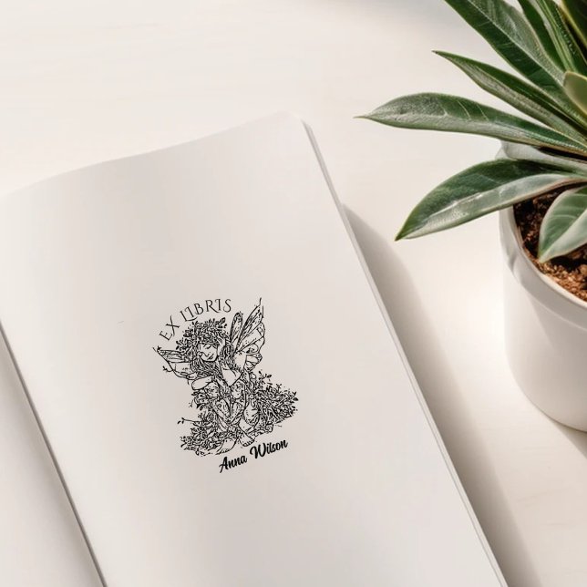 Sello De Caucho Vintage Fairy Library (Subido por el creador)