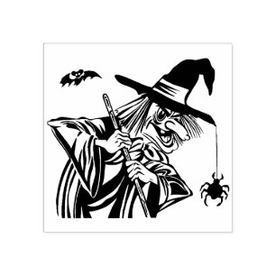 Sello De Caucho Vintage Halloween Witch