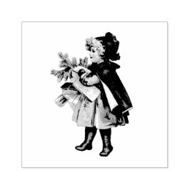 SELLO DE CAUCHO VINTAGE "NIÑO NAVIDAD" STAMP DE ARTE DE MADERA