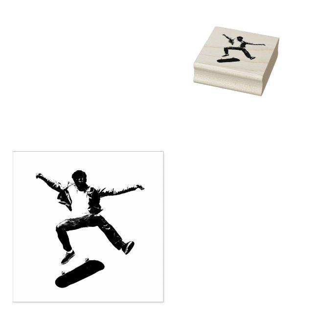 Sello de caucho vintage para skateboard (Sellado)