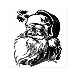 Sello De Caucho Vintage Santa Claus