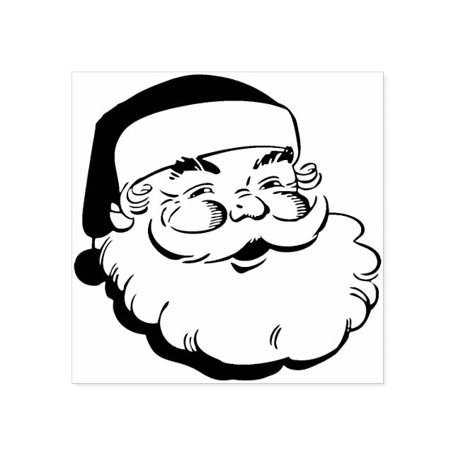 Sello De Caucho Vintage Santa Claus (Impresión)