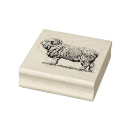 Sello De Caucho Vintage Sheep