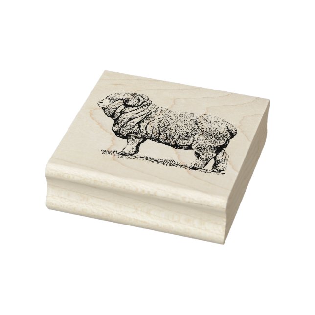 Sello De Caucho Vintage Sheep (Sello)