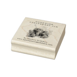 Sello De Caucho Vintage Watercolor Fresa Jam Jar Etiqueta