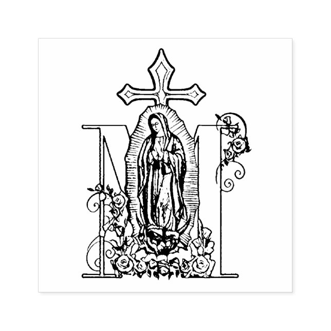 Sello De Caucho Virgen Católica María Guadalupe Marian Symbol (Impresión)