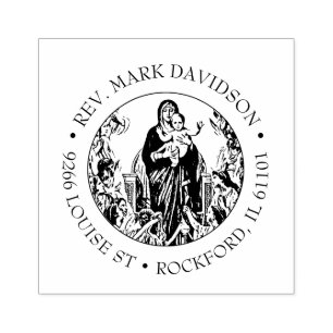 Sello De Caucho Virgen Católica María Jesús Dirección religiosa