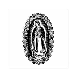 Sello De Caucho Virgen María Guadalupe Oración Católica Religio