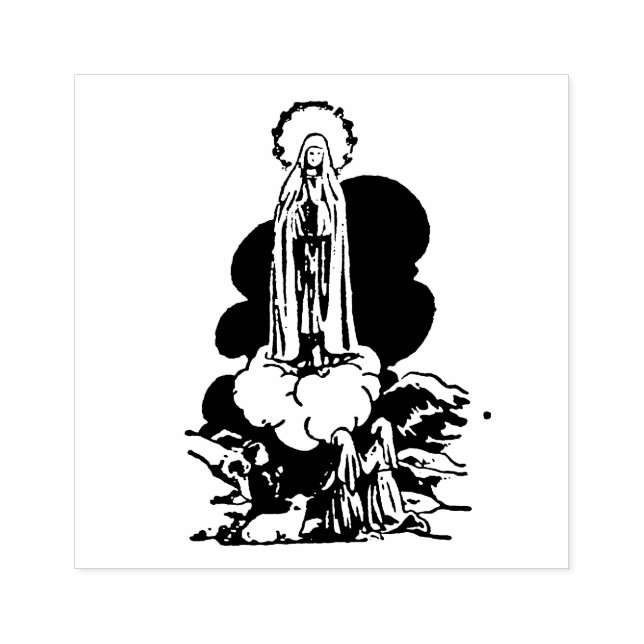 Sello De Caucho Virgen María Religiosa Fátima Niños Católica (Impresión)