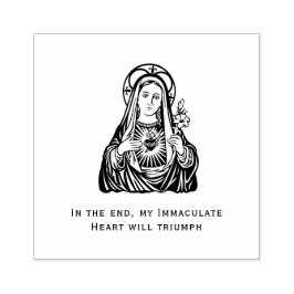 Sello De Caucho Virgen religiosa María Corazón Inmaculado