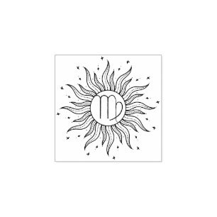 Sello De Caucho Virgo del horóscopo de Sun