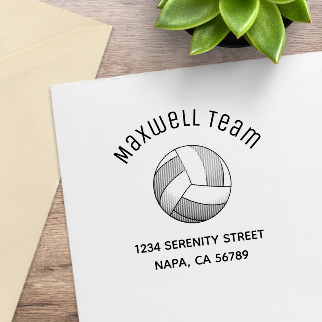 Sello De Caucho Volleyball Ball Arch Family Address (Subido por el creador)