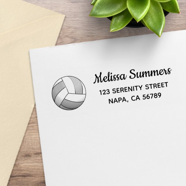 Sello De Caucho Volleyball Ball Return Address (Subido por el creador)