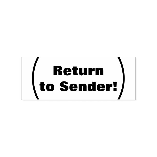 Sello De Caucho "¡Volver al remitente!" + Líneas curvadas (Impresión)