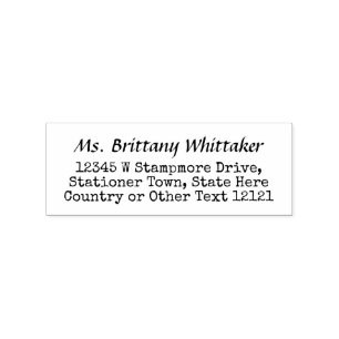 Sello De Caucho Volver Dirección Cute Vintage Typewriter Aspecto S