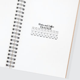 Sello De Caucho Water and Coffee Tracker, Journal