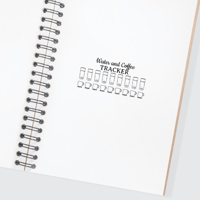 Sello De Caucho Water and Coffee Tracker, Journal (Subido por el creador)