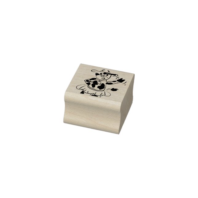 Sello De Caucho Waving Happy Cow Stamp (Sello)