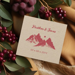 Sello De Caucho Wedding Cherished Rustic Mountains Landscape 