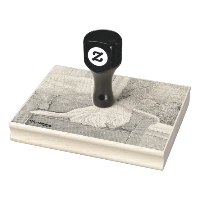 Sello De Caucho Westie Mirando hacia fuera una ventana (Sello)