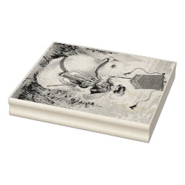 Sello De Caucho Whimsical Easter Greetings: Sobre el polluelo giga