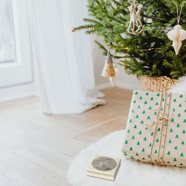 Sello De Caucho Whimsical Tiger Christmas Tree 