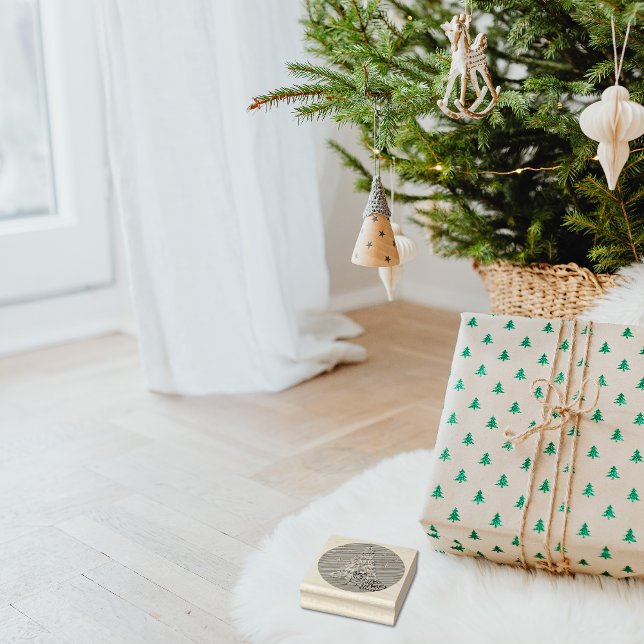 Sello De Caucho Whimsical Tiger Christmas Tree  (Subido por el creador)