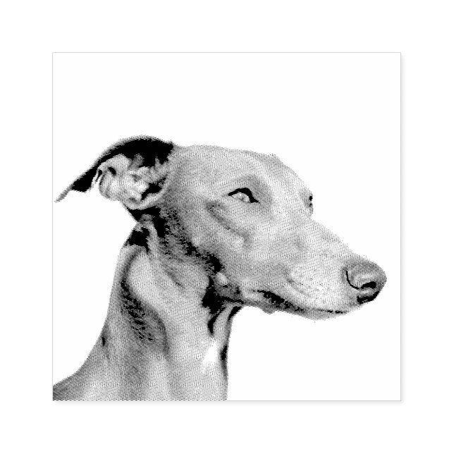 Sello De Caucho Whippet Gummistempel (Impresión)