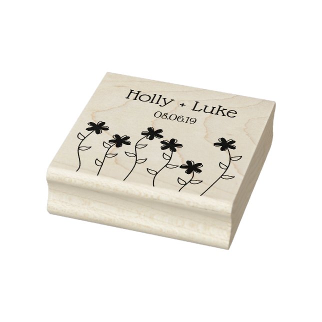 Sello De Caucho Wildflowers, Branches & Leaves for Wedding (Sello)