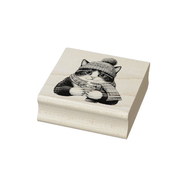 Sello De Caucho Winter Cat Cocoa (Sello)
