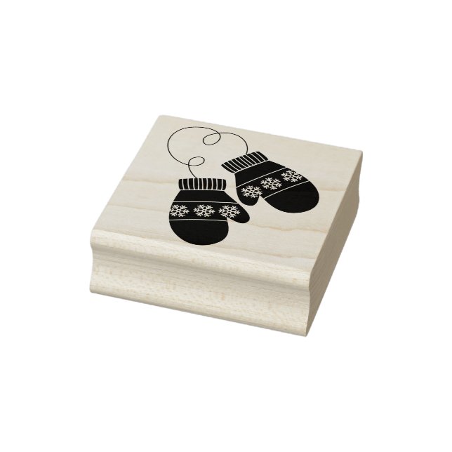 Sello De Caucho Winter Mittens Navidades Rubber Art Stamp (Sello)
