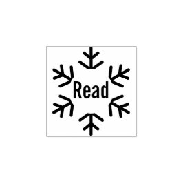 Sello De Caucho Winter Snowflake Read Teacher Classroom Library 