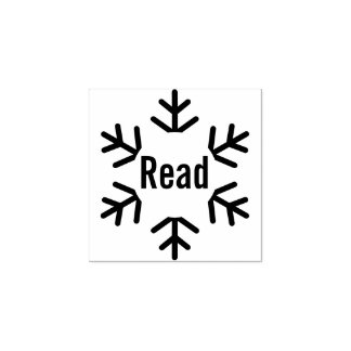 Sello De Caucho Winter Snowflake Read Teacher Classroom Library