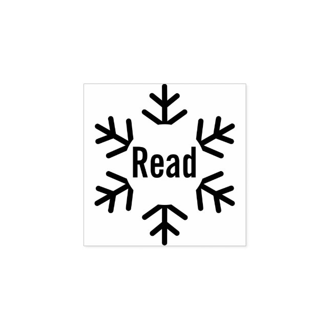 Sello De Caucho Winter Snowflake Read Teacher Classroom Library  (Impresión)