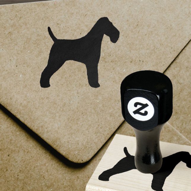 Sello De Caucho Wire Fox Terrier Perro Raza Silhouette (Subido por el creador)