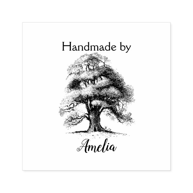 Sello De Caucho Wise Old Oak Handmade by Rubber Stamp (Impresión)