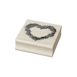 Sello De Caucho Wispy Heart Rubber Stamps